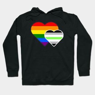 Agender Double Heart Hoodie